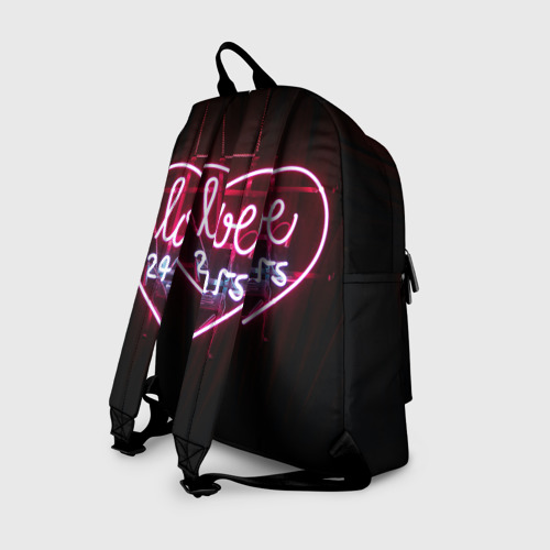 Рюкзак 3D с принтом Неоновая любовь 24 часа, вид сзади #1