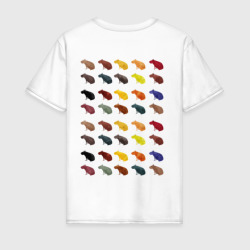 Мужская футболка хлопок Цветные капибары