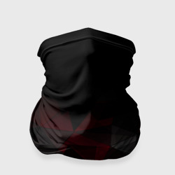 Бандана-труба 3D Черно-красный  геометрический