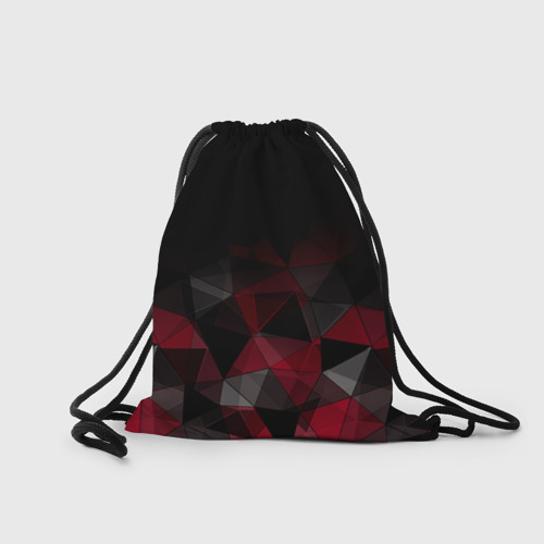 Рюкзак-мешок 3D Черно-красный  геометрический - фото 2
