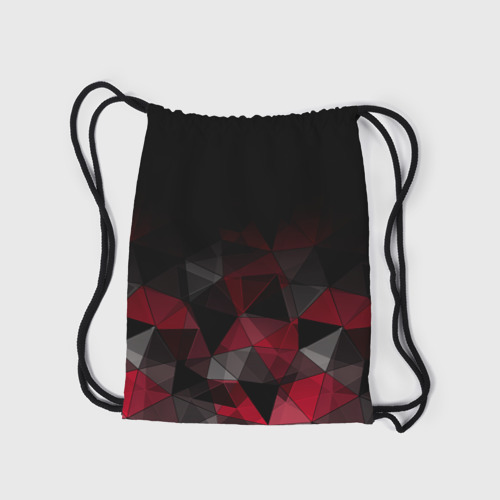 Рюкзак-мешок 3D Черно-красный  геометрический - фото 7