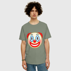Мужская футболка хлопок Oversize Эмодзи Клоун - фото 2