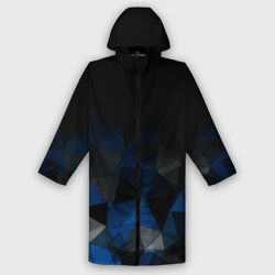 Дождевик унисекс 3D Черно-синий  геометрический