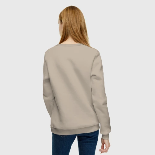 Женский свитшот хлопок с принтом Инквизиция, вид сзади #2