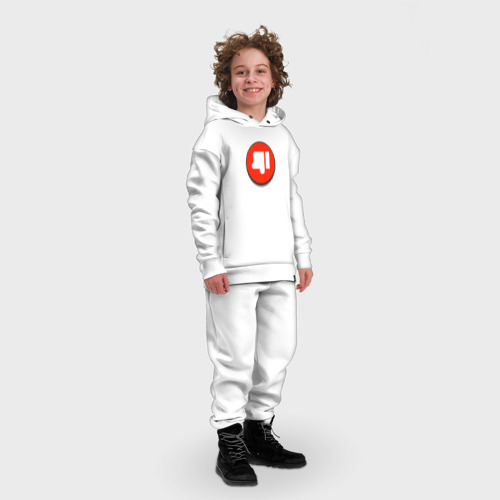 Детский костюм хлопок Oversize Дизлайк Пин Бравл Старс, цвет белый - фото 3
