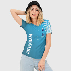 Женская футболка 3D Slim Тоттенхэм хотспур Абстракция - фото 2