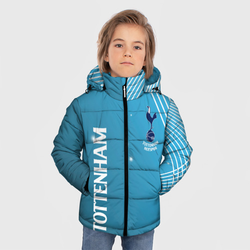 Зимняя куртка для мальчиков 3D Тоттенхэм хотспур Абстракция, цвет светло-серый - фото 3