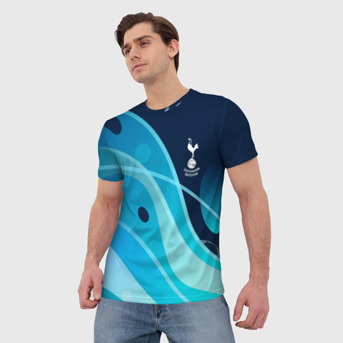 Мужская футболка 3D Tottenham Hotspur Абстракция, цвет 3D печать - фото 3