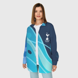 Женская рубашка oversize 3D Tottenham Hotspur Абстракция - фото 2