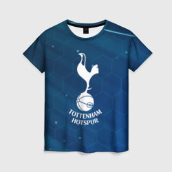 Женская футболка 3D Tottenham Hotspur Соты абстракция