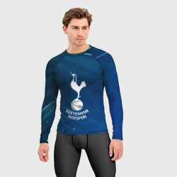 Мужской рашгард 3D Tottenham Hotspur Соты абстракция - фото 2