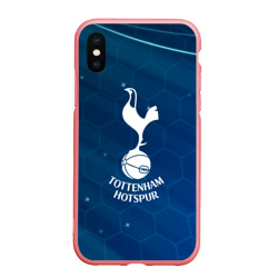 Чехол для iPhone XS Max матовый Tottenham Hotspur Соты абстракция