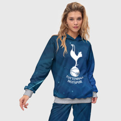 Женский костюм с толстовкой 3D Tottenham Hotspur Соты абстракция - фото 2