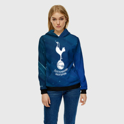 Женская толстовка 3D Tottenham Hotspur Соты абстракция - фото 2