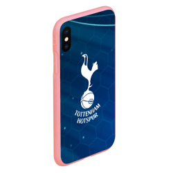Чехол для iPhone XS Max матовый Tottenham Hotspur Соты абстракция - фото 2