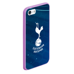 Чехол для iPhone 5/5S матовый Tottenham Hotspur Соты абстракция - фото 2