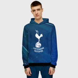 Мужская толстовка 3D Tottenham Hotspur Соты абстракция - фото 2