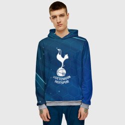 Мужская толстовка 3D Tottenham Hotspur Соты абстракция - фото 2