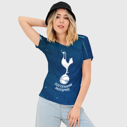 Женская футболка 3D Slim Tottenham Hotspur Соты абстракция - фото 2