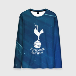 Мужской лонгслив 3D Tottenham Hotspur Соты абстракция