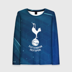 Женский лонгслив 3D Tottenham Hotspur Соты абстракция