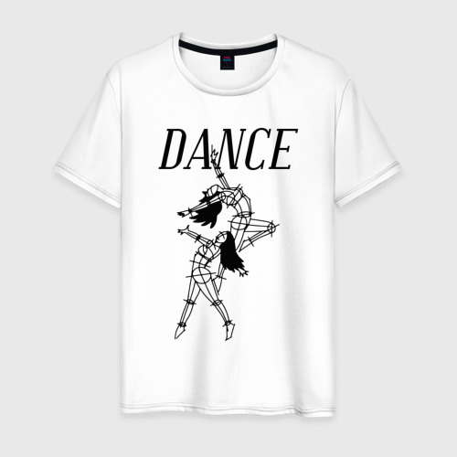 Мужская футболка из хлопка с принтом Dance Go Go, вид спереди №1