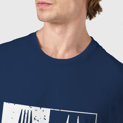 Мужская футболка хлопок Пластик - Метал, цвет темно-синий - фото 6