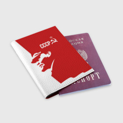 Обложка для паспорта матовая кожа СССР Владимир Ильич Ленин - фото 2