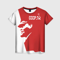 Женская футболка 3D СССР Владимир Ильич Ленин