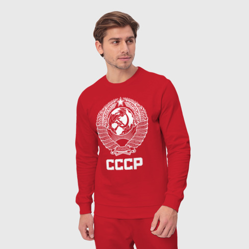 Мужской костюм хлопок с принтом Герб СССР Союз Советских Социалистических Республик, вид сбоку #3