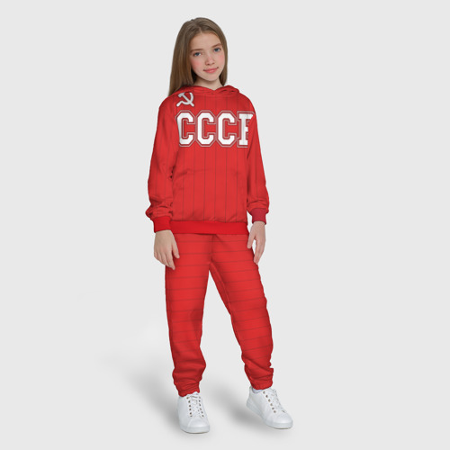 Детский костюм с толстовкой 3D Союз Советских Социалистических Республик, цвет красный - фото 5