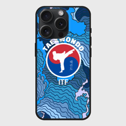 Чехол силиконовый для Apple iPhone 15 Pro матовый Тхэквондо ITF