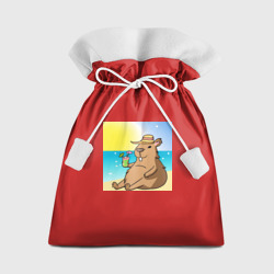 Мешок новогодний Капибара на пляже