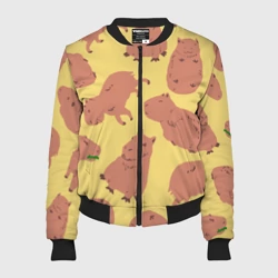 Женский бомбер 3D Паттенрн из капибар