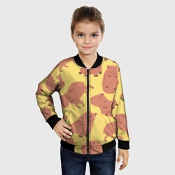 Детский бомбер 3D Паттенрн из капибар - фото 2