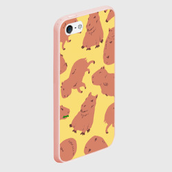 Чехол для iPhone 5/5S матовый Паттенрн из капибар - фото 2