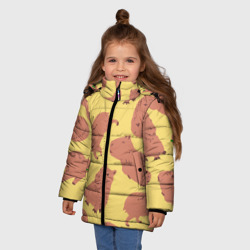 Зимняя куртка для девочек 3D Паттенрн из капибар - фото 2