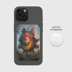 Картхолдер Magsafe магнитный Капибара спешит домой - фото 2