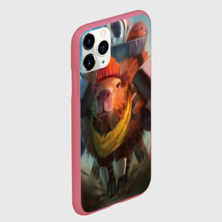Чехол для iPhone 11 Pro матовый Капибара спешит домой - фото 2