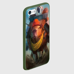 Чехол для iPhone 5/5S матовый Капибара спешит домой - фото 2