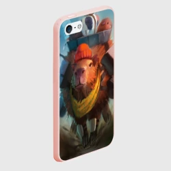 Чехол для iPhone 5/5S матовый Капибара спешит домой - фото 2