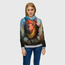 Женская толстовка 3D Капибара спешит домой - фото 2