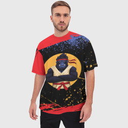 Мужская футболка oversize 3D Карате горилла - фото 2