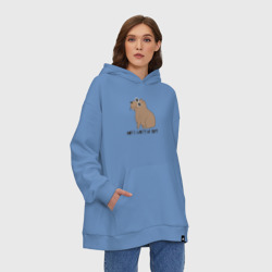 Худи SuperOversize хлопок Капибара в очках - фото 2