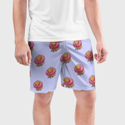 Мужские шорты спортивные Капибара в пончике паттерн - фото 2