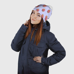 Шапка 3D c помпоном Капибара в пончике паттерн - фото 2