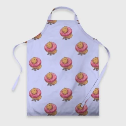 Фартук 3D Капибара в пончике паттерн