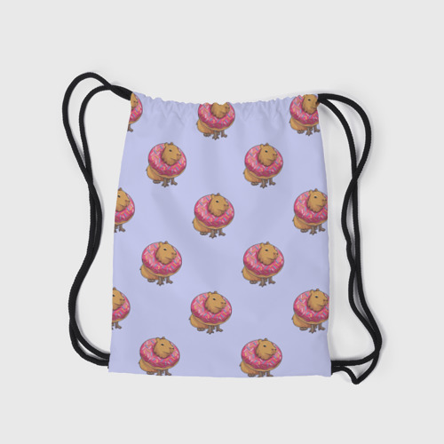 Рюкзак-мешок 3D Капибара в пончике паттерн - фото 7