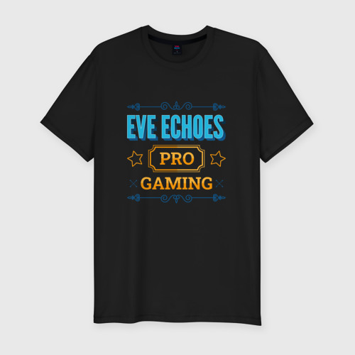 Мужская футболка хлопок Slim Игра EVE Echoes pro gaming, цвет черный