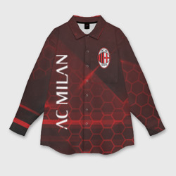 Мужская рубашка oversize 3D Ac Milan Соты